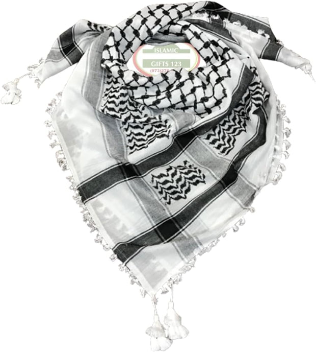 Palestine Scarfs الاقصى Shemagh Cotton Arab Arafat Scarf Keffiyeh Scarf Men Neck Wrap Cotton Men Military Palestinian Gifts