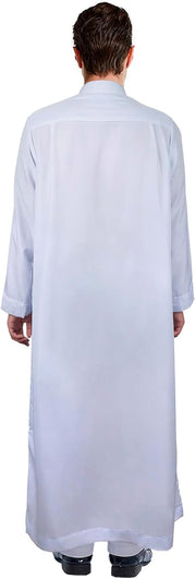 Men'S Thobe Muslim Clothes Long Sleeve Middle East Saudi Kaftan Islamic Abaya Dubai Arab Robe