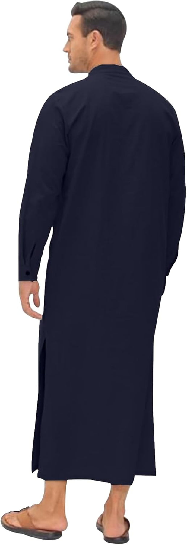 Muslim Thobe for Men Button down Mens Caftans Big and Tall Mens Arab Thobe with Pocket