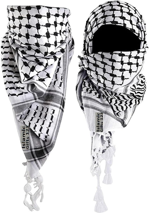 Palestine Scarfs الاقصى Shemagh Cotton Arab Arafat Scarf Keffiyeh Scarf Men Neck Wrap Cotton Men Military Palestinian Gifts